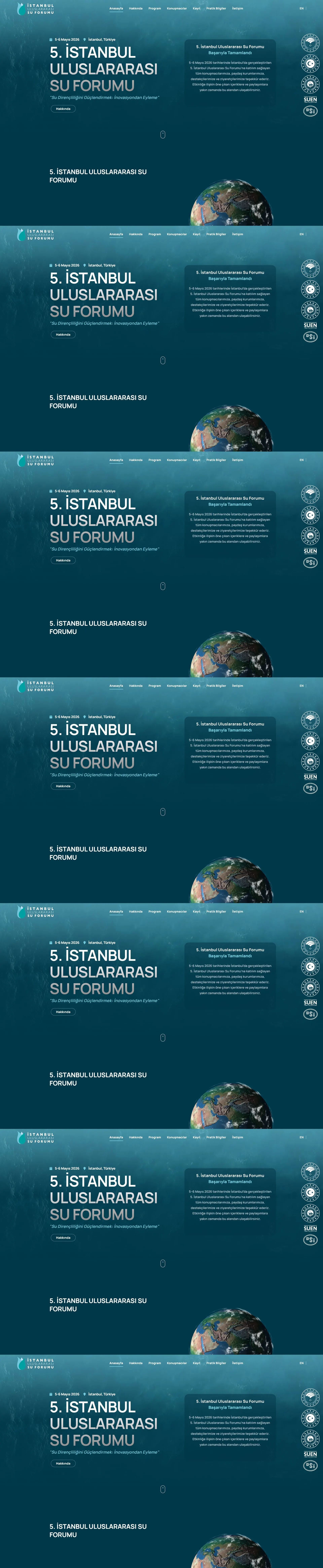 İstanbul Uluslararası Su Forumu masaüstü görünüm