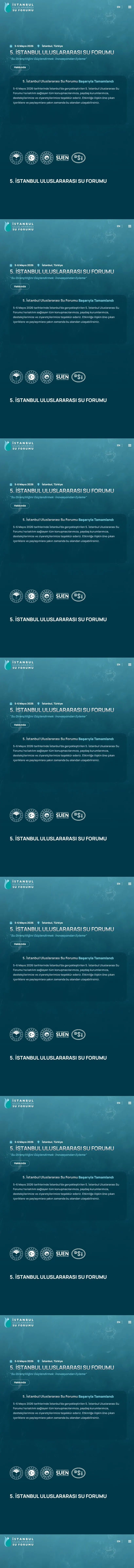 İstanbul Uluslararası Su Forumu tablet görünüm